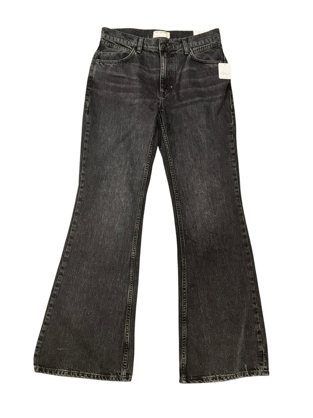 We The Free Washed Black Wide-Leg Flare Jeans, Size 29